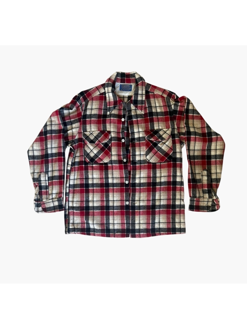 Vintage 70’s Wool Plaid Board Shirt Size M Mens